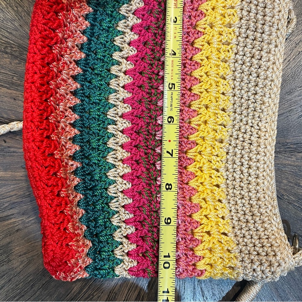 The Sak Crochet Shoulder Bag – Rainbow Stripe Boho Crossbody - Picture 14 of 16